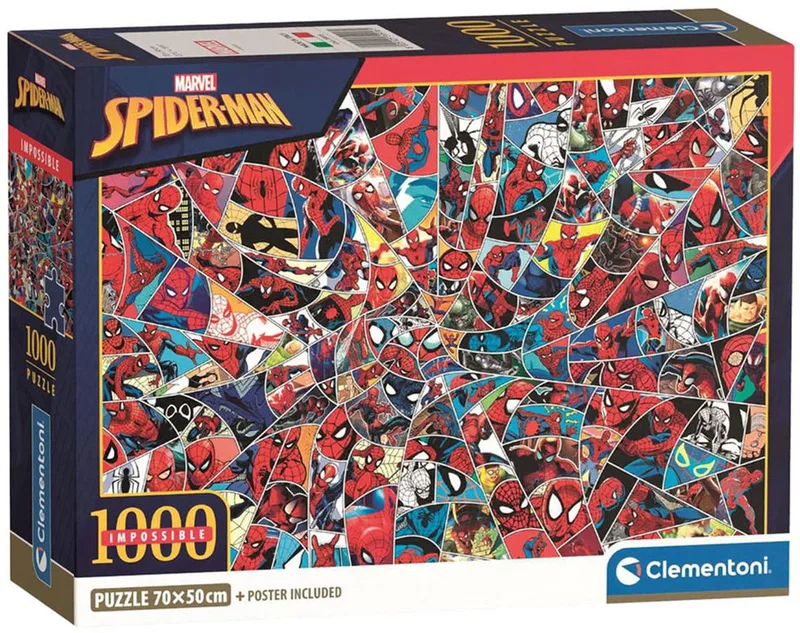 Puzzel - Marvel Spiderman - 1000 stukjes - Impossible - vanaf 14 jaar from Clementoni, Multicolour edition – box