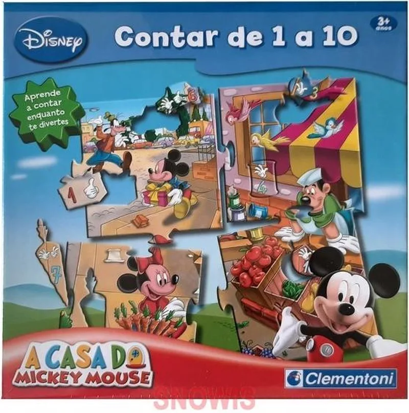 Puzzel Mickey's clubhuis 1 tot 10 - Disney Clementoni from Clementoni, Blue edition – box