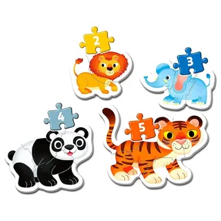 Puzzel - My First Puzzle - Wild Animals - 14 Stukjes - Puzzel Voor Kinderen - Vanaf 2 Jaar van Clementoni, editie Meerkleurig – doos 2 van 2