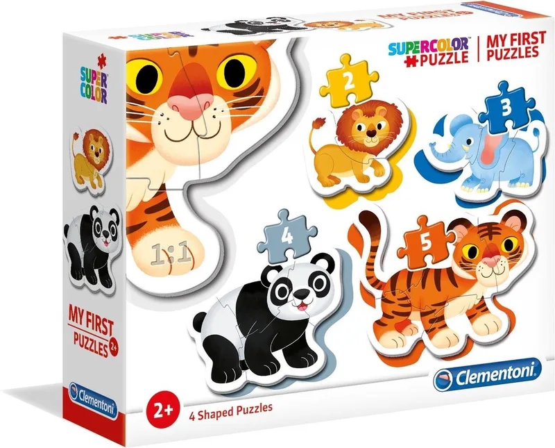 Puzzel - My First Puzzle - Wild Animals - 14 Stukjes - Puzzel Voor Kinderen - Vanaf 2 Jaar van Clementoni, editie Meerkleurig – doos 1 van 2