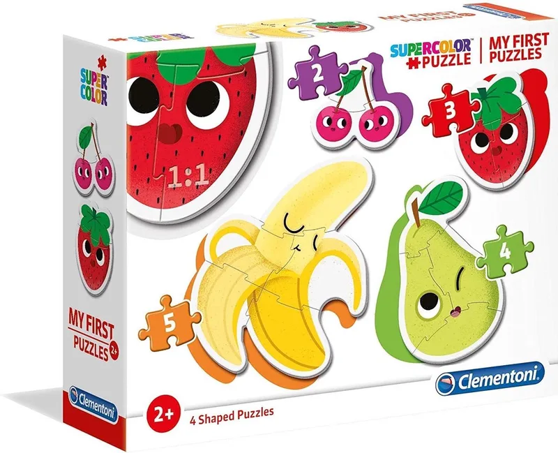 Puzzel - My First Puzzles - 2,3,4 en 5 Stukjes - Fruit Thema - Voor Kinderen - Vanaf 2 Jaar de Clementoni, édition Multicolore – boîte 1 sur 2