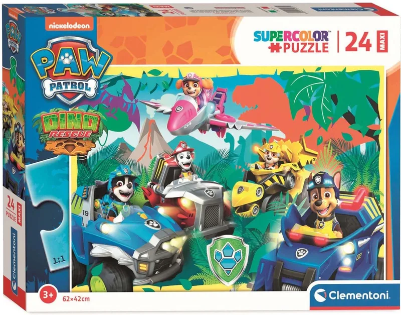 puzzel PAW Patrol - Maxi legpuzzel karton 24 stukjes. van Clementoni, editie Meerkleurig – doos