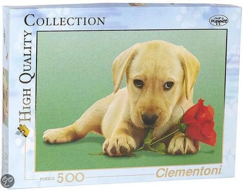 Puzzel - Puppy from Clementoni, Yellow edition – box