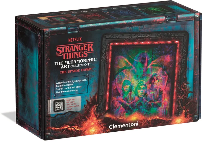 Puzzel - Stranger Things - Morphing Collection - The - Puzzel met RGB verlichting en morphing effect - 520 stukjes from Clementoni, Upside down edition – box