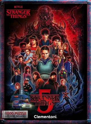 Puzzel - Stranger Things - Seizoen 5 - 1000 stukjes - Inclusief poster fra Clementoni, Flerfarvet-udgave – æske 2 af 5