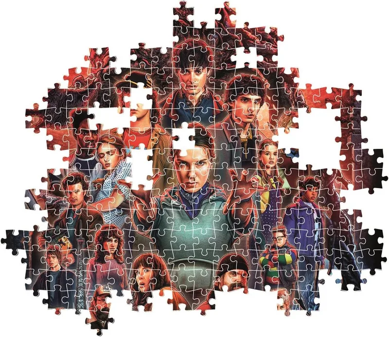 Puzzel - Stranger Things - Seizoen 5 - 1000 stukjes - Inclusief poster fra Clementoni, Flerfarvet-udgave – æske 4 af 5