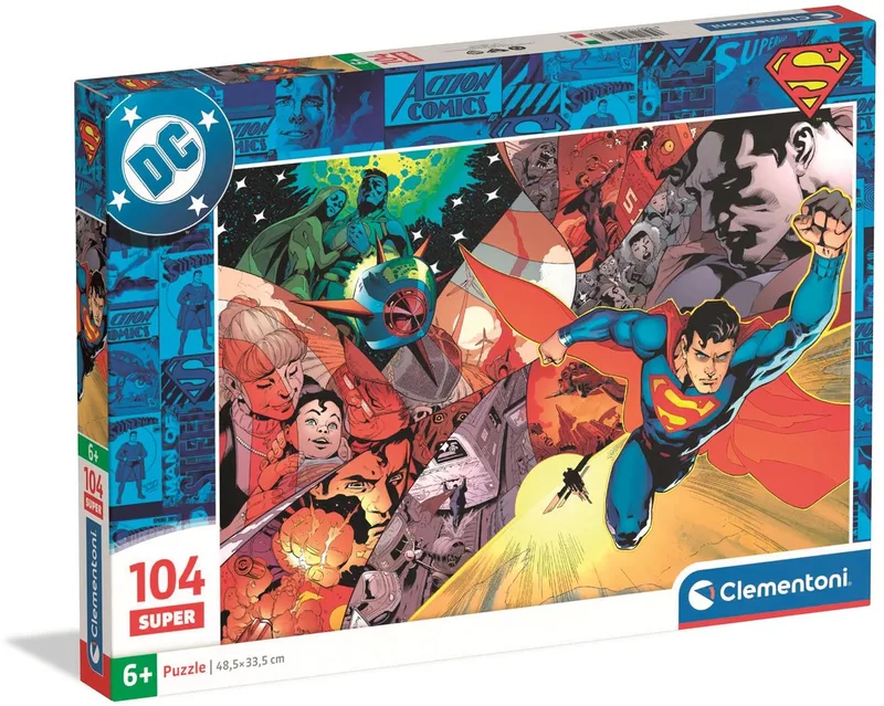Puzzel - Superman - DC - 104 stukjes - vanaf 6 jaar from Clementoni, Multicolour edition – box
