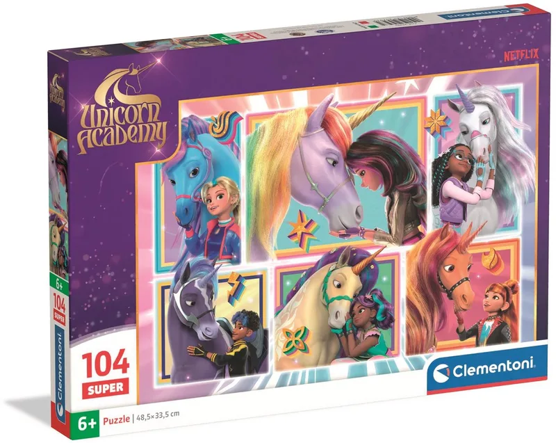 Puzzel - Unicorn Academy - 104 stukjes - vanaf 6 jaar from Clementoni, Multicolour edition – box