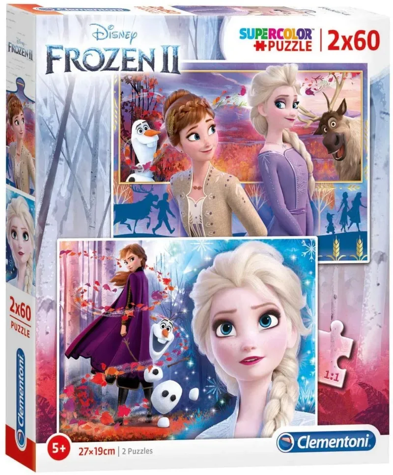 Puzzle 2 Puzzles - La Reine des Neiges 2 - 51 à 99 pièces de Clementoni – boîte 2 sur 2