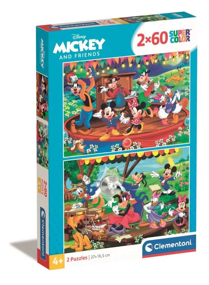 Puzzle 2 Puzzles - Mickey and Friends - 2x60 Pièces - 51 à 99 pièces de Clementoni – boîte