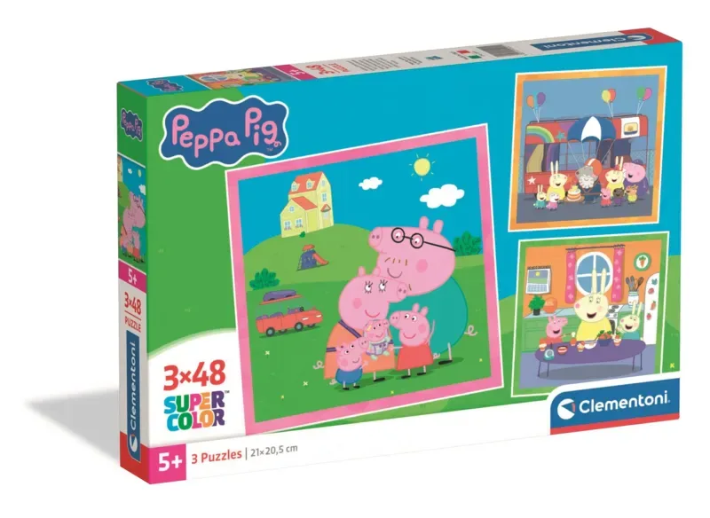 Puzzle 3 Puzzles - Peppa Pig - 26 à 50 pièces van Clementoni – doos