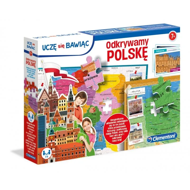 Puzzle Carte de la Pologne - 100 à 149 pièces from Clementoni – box 2 of 2