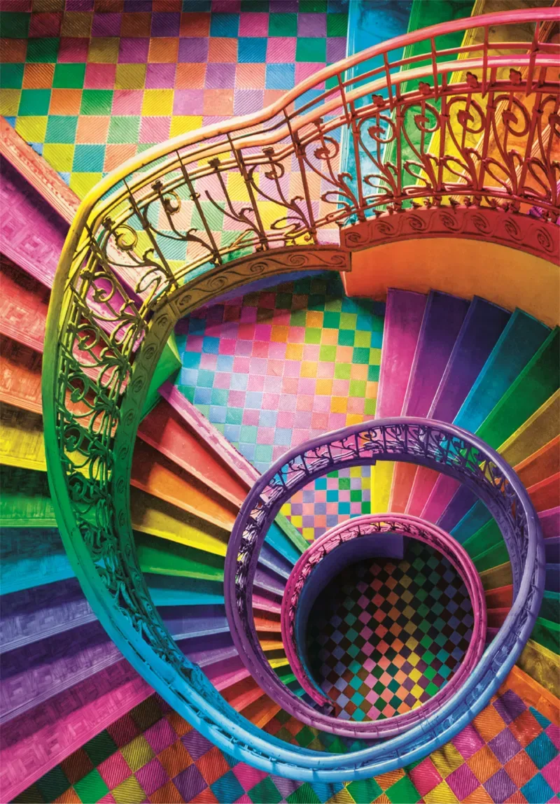Puzzle Colorboom Escaliers - 500 à 999 pièces de Clementoni – boîte 1 sur 2