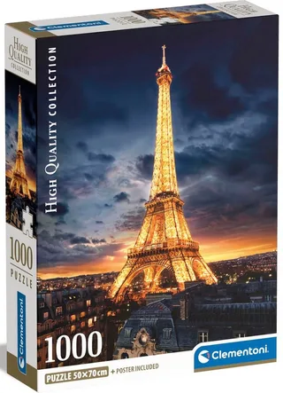 Puzzle De La Tour Eiffel 1000 Pièces de Clementoni, édition Multicolore – boîte 1 sur 5