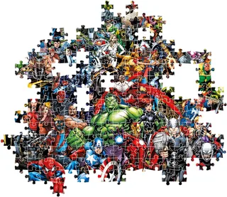 Puzzle Impossible, Marvel Universe Compact, mit neuer Compact Box, 1000 Puzzleteile, Made in Europe de Clementoni, édition Multicolore – boîte 2 sur 5