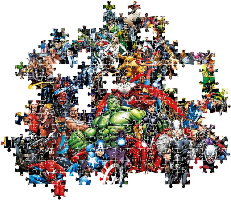 Puzzle Impossible, Marvel Universe Compact, mit neuer Compact Box, 1000 Puzzleteile, Made in Europe de Clementoni, édition Multicolore – boîte 2 sur 5