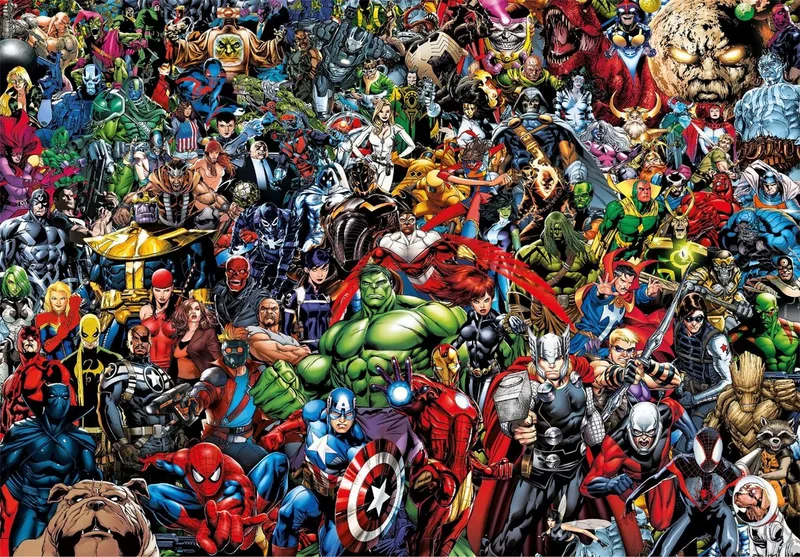 Puzzle Impossible, Marvel Universe Compact, mit neuer Compact Box, 1000 Puzzleteile, Made in Europe de Clementoni, édition Multicolore – boîte 3 sur 5