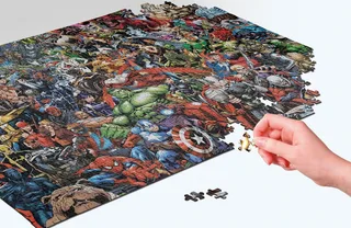 Puzzle Impossible, Marvel Universe Compact, mit neuer Compact Box, 1000 Puzzleteile, Made in Europe de Clementoni, édition Multicolore – boîte 4 sur 5