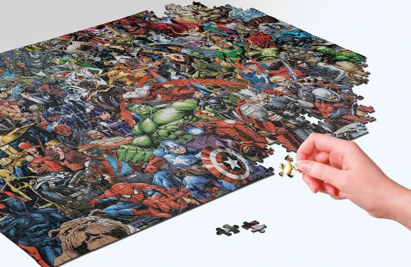 Puzzle Impossible, Marvel Universe Compact, mit neuer Compact Box, 1000 Puzzleteile, Made in Europe de Clementoni, édition Multicolore – boîte 4 sur 5