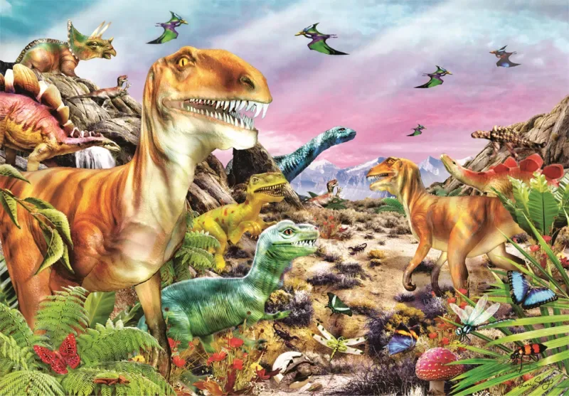 Puzzle Le Pays des Dinosaures - 100 à 149 pièces de Clementoni – boîte 1 sur 2