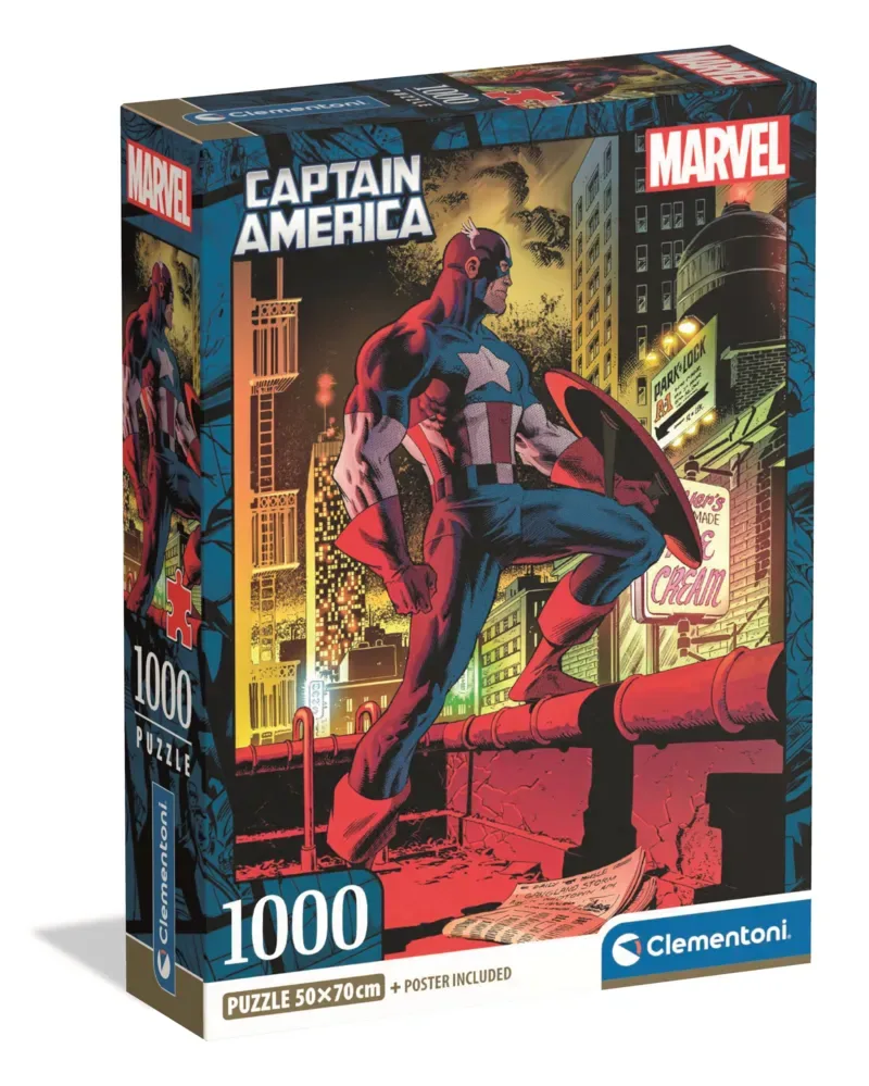 Puzzle Marvel, Captain America - 1000 pièces de Clementoni – boîte 2 sur 2