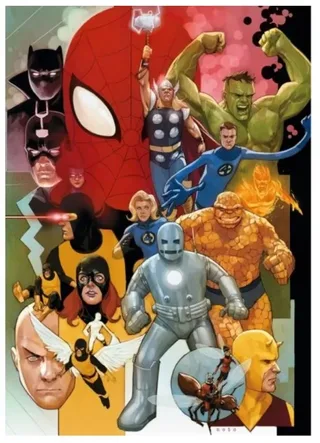 Puzzle Marvel Heroes - 1000 pièces von Clementoni – Schachtel 1 von 2