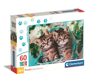 Puzzle Mignons Chatons Jumaux - 51 à 99 pièces de Clementoni – boîte 2 sur 2