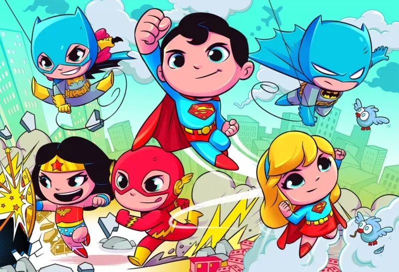Puzzle Pièces XXL - DC Super Friends - 10 à 25 pièces de Clementoni – boîte 1 sur 2