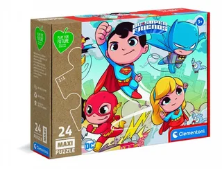 Puzzle Pièces XXL - DC Super Friends - 10 à 25 pièces de Clementoni – boîte 2 sur 2