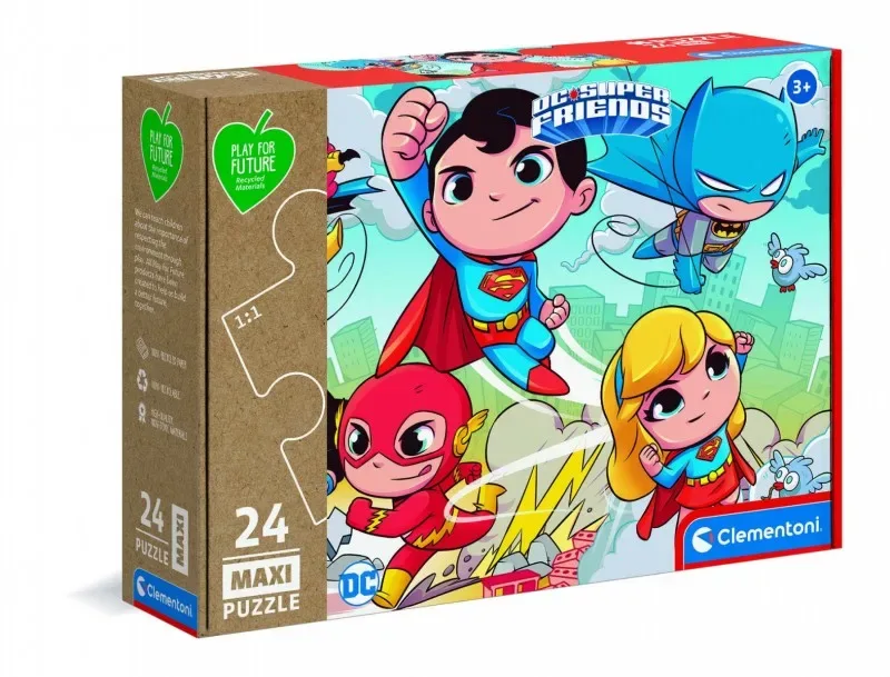 Puzzle Pièces XXL - DC Super Friends - 10 à 25 pièces de Clementoni – boîte 2 sur 2