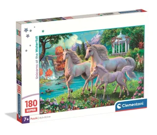 Puzzle Pièces XXL - Licornes et cascade - 150 à 199 pièces de Clementoni – boîte 2 sur 2