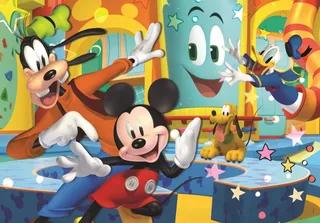 Puzzle Pièces XXL - Supercolor Mickey - 51 à 99 pièces van Clementoni – doos 1 van 2