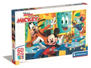 Puzzle Pièces XXL - Supercolor Mickey - 51 à 99 pièces van Clementoni – doos 2 van 2