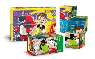 Puzzle Puzzle Cubes - Ben 10 - 10 à 25 pièces van Clementoni – doos 2 van 2
