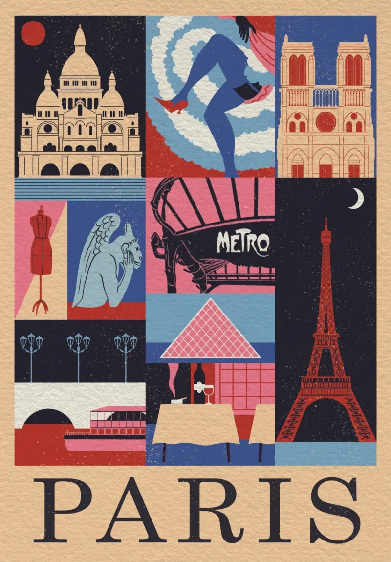 Puzzle Style in the City, Paris - 1000 pièces van Clementoni – doos 1 van 2