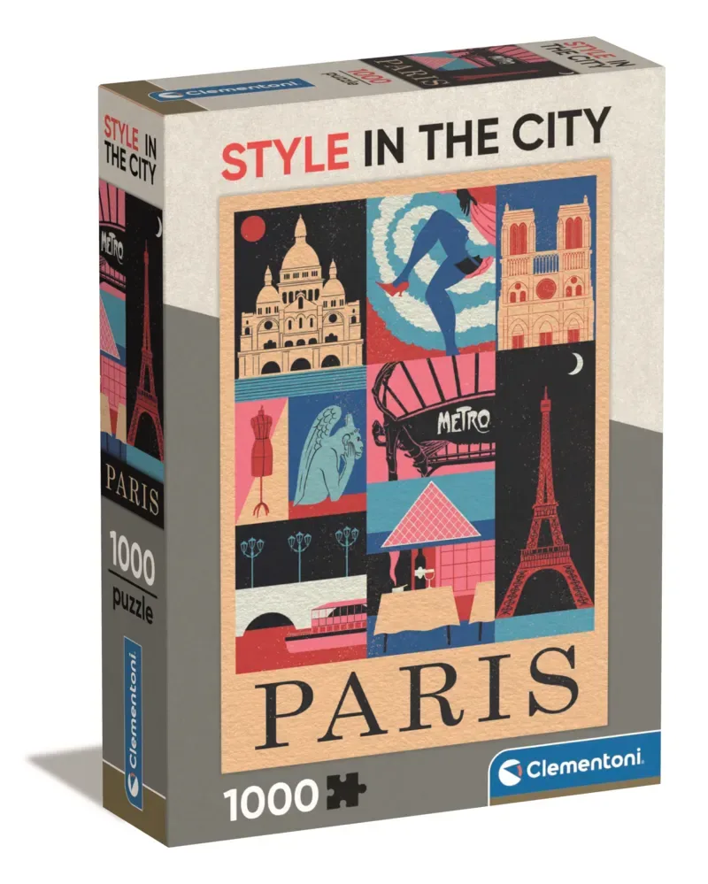 Puzzle Style in the City, Paris - 1000 pièces van Clementoni – doos 2 van 2