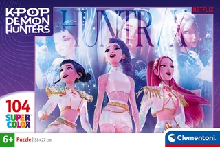 Puzzle Supercolor K-Pop Demon Hunters, 104 Puzzleteile, Made in Europe de Clementoni, édition Multicolore – boîte 2 sur 5