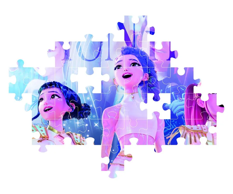 Puzzle Supercolor K-Pop Demon Hunters, 104 Puzzleteile, Made in Europe de Clementoni, édition Multicolore – boîte 3 sur 5