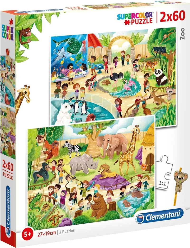 PZL 2X60 LO ZOO - NOLI 1 from Clementoni, Multicolour edition – box