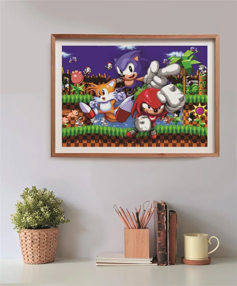 le Puzzle européen Made in Italie Puzzle Gaming Collection - Sonic - 500 à 999 pièces de Clementoni, édition Multicolore – boîte