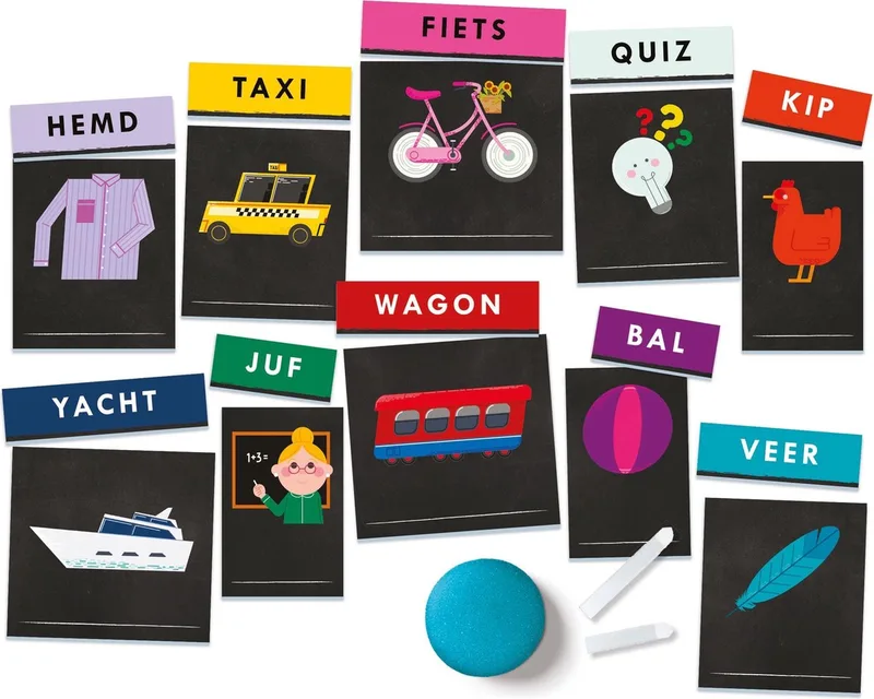 Spelend Leren - Krijtjes en Woordjes Educatief spel de Clementoni, édition Multi Kleur – boîte
