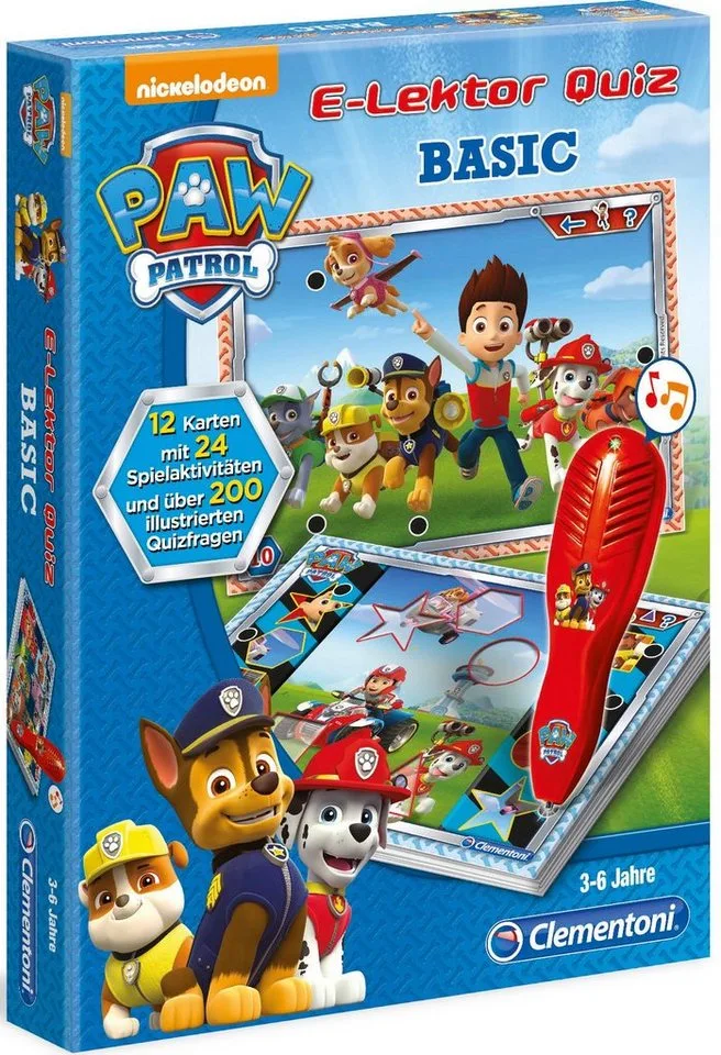 Spiel E-Lektor Quiz Basic PAW Patrol, E-Lektor Quizspiel, Made in Europe, FSC® - schützt Wald - weltweit from Clementoni, Multicolour edition – box 1 of 2