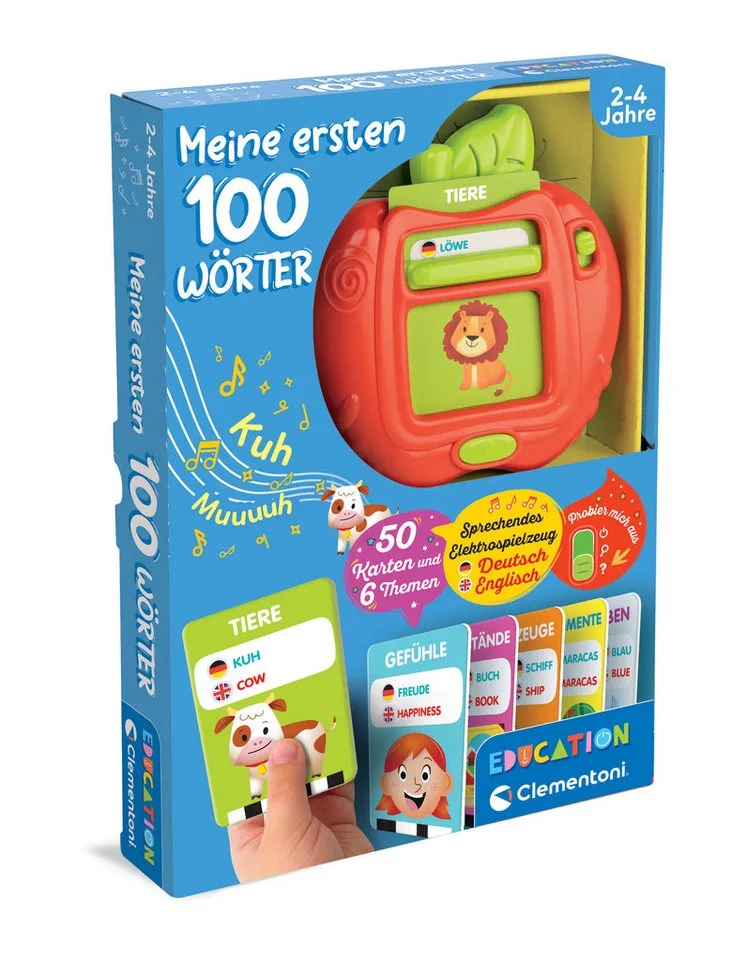 Spiel Education, Meine ersten 100 Wörter from Clementoni, Bunt edition – box