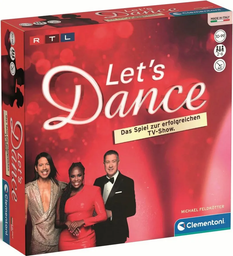 Spiel Let's Dance, Gesellschaftsspiel, Made in Europe from Clementoni, Rot edition – box