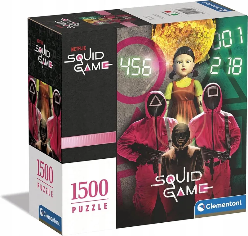 Squid Game 1500 Elementen Puzzel - Spannend voor Fans from Clementoni, Multicolour edition – box