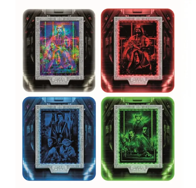 Star Wars Metamorphic Art Puzzel - Episode I-II-III - Puzzel 520 Stukjes met LED Lijst from Clementoni, Rgb edition – box 5 of 5