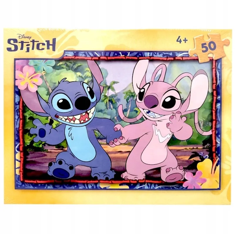 stitch puzzel, kinderpuzzel, puzzel, lilo en stitch, puzzel 50 stukjes, lilo, stitch, angel from Clementoni, Multicolour edition – box