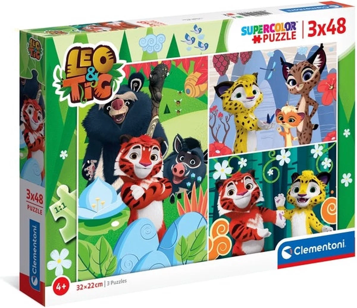 Supercolor 25270 puzzel Legpuzzel 48 stuk(s) Dieren från Clementoni, utgåva Flerfärgad – kartong