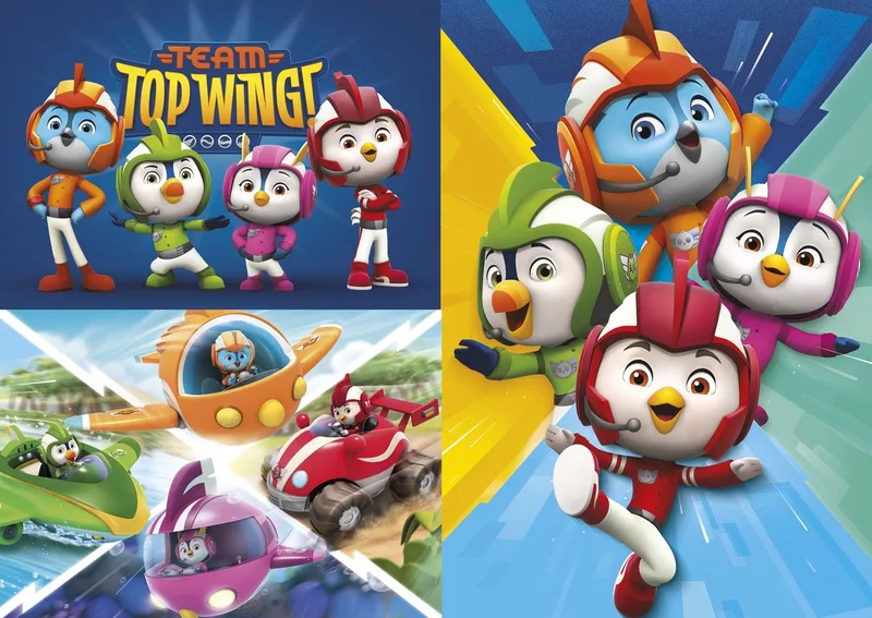 Top Wing puzzelset 3x48 stukjes van Clementoni, editie Meerkleurig – doos