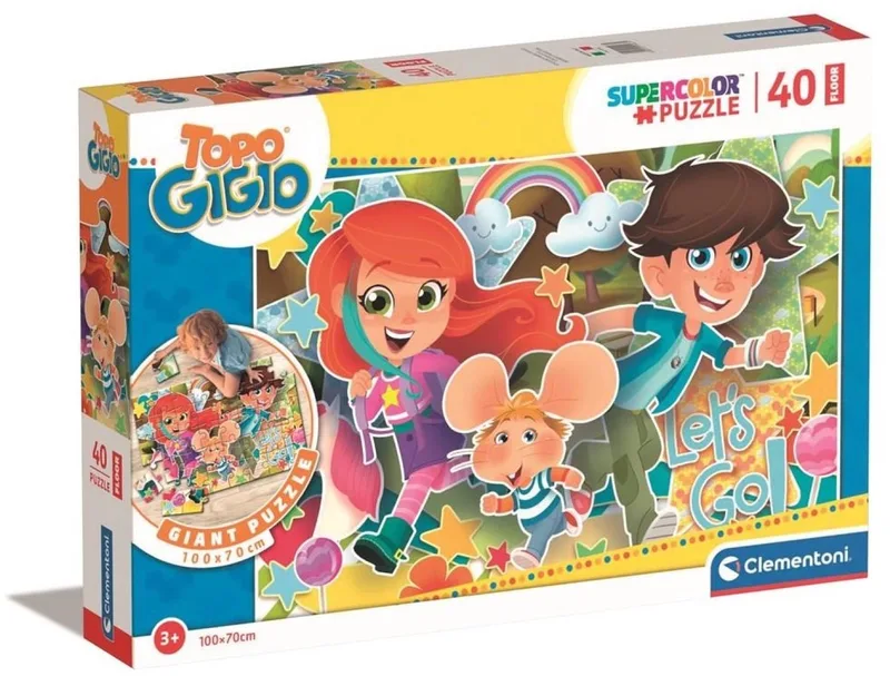 TOPO GIGIO VLOERPUZZEL 40 STUKJES (100x70cm) van Clementoni, editie Meerkleurig – doos